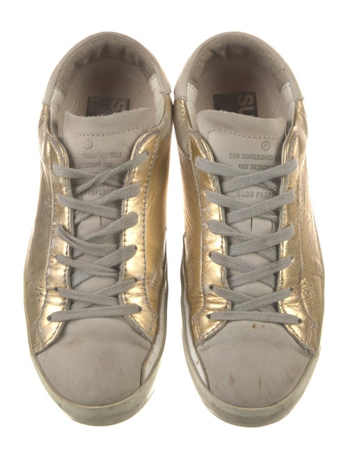 Golden Goose Leather Lasercut Accents Sneakers