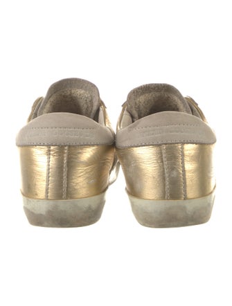 Golden Goose Leather Lasercut Accents Sneakers