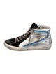 Golden Goose Leather Colorblock Pattern Sneakers