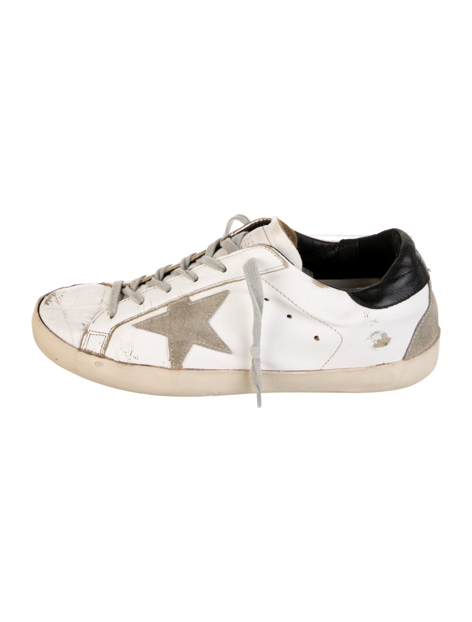 Golden Goose Leather Distressed Accents Sneakers