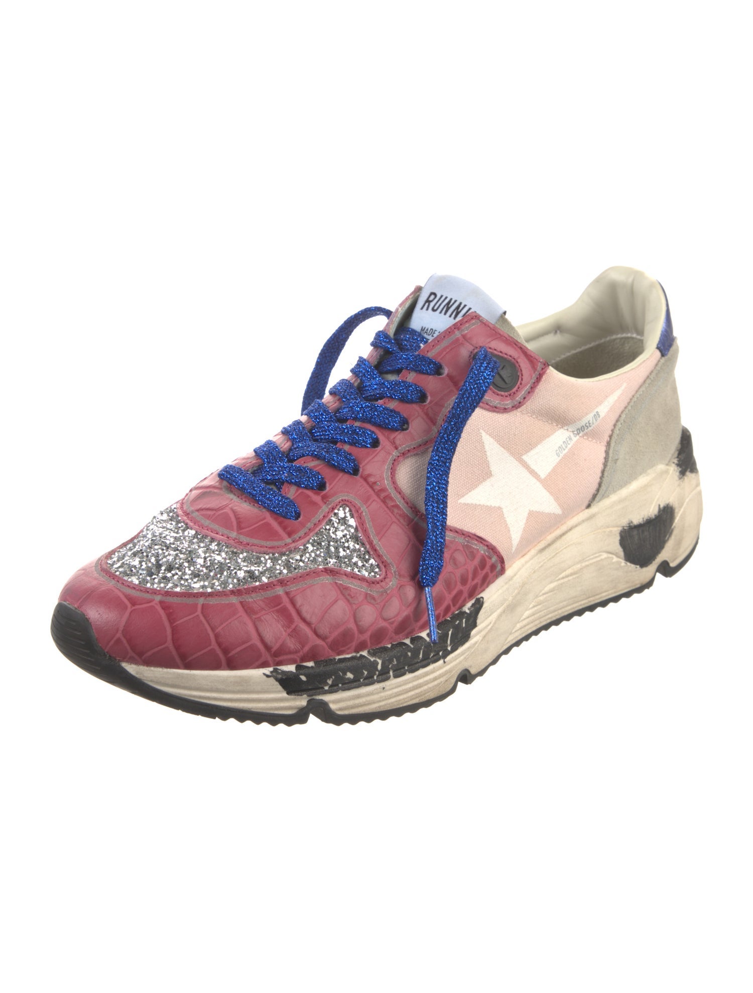 Golden Goose Leather Printed Sneakers