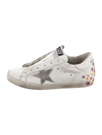 Golden Goose Leather Printed Sneakers