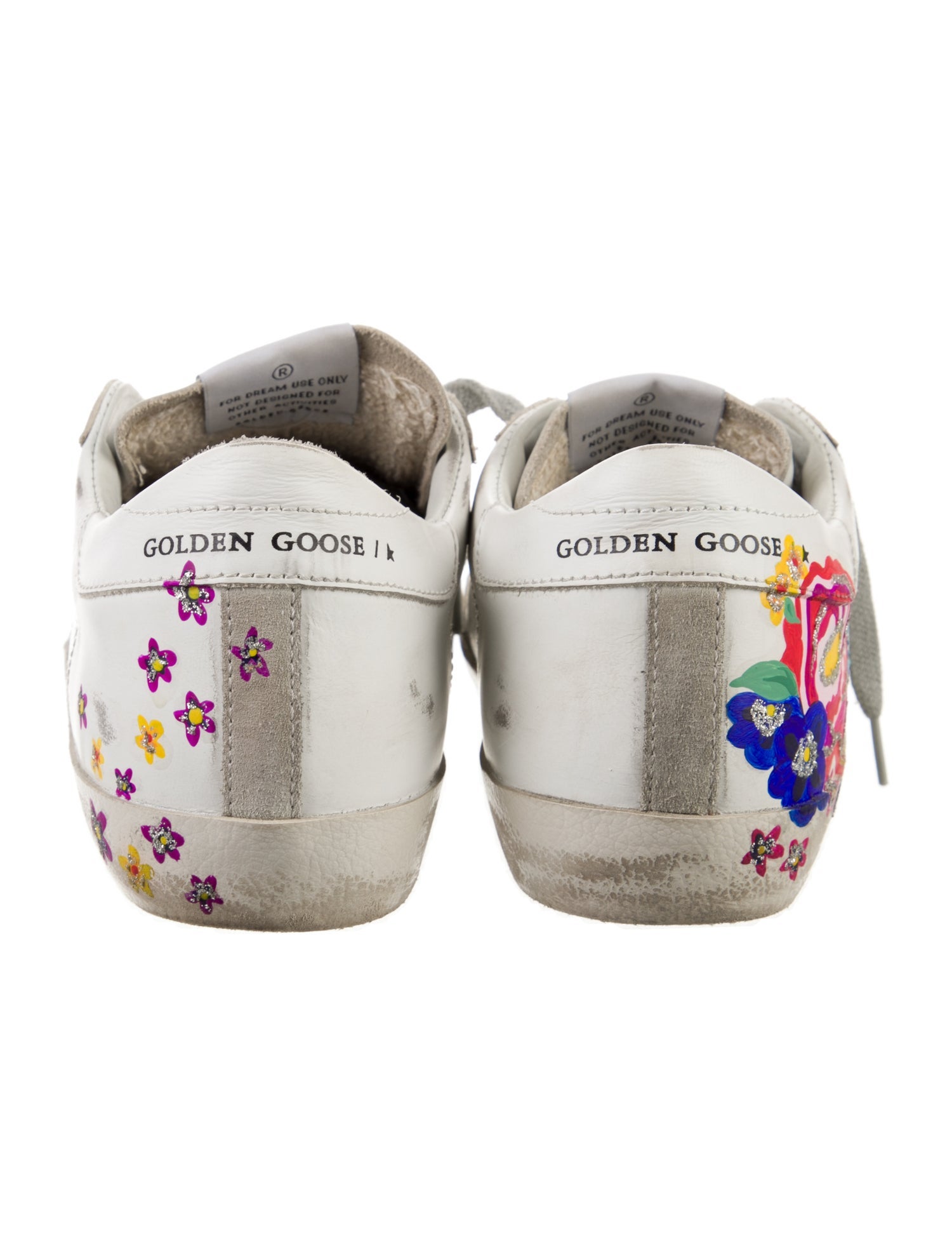 Golden Goose Leather Printed Sneakers