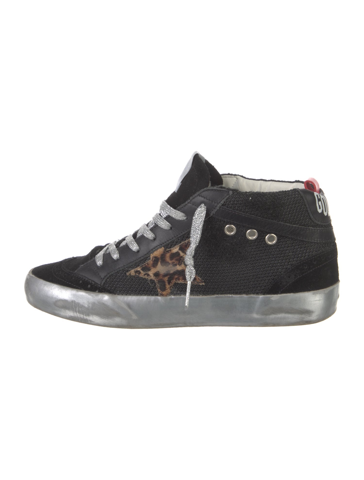 Golden Goose Suede Animal Print Sneakers