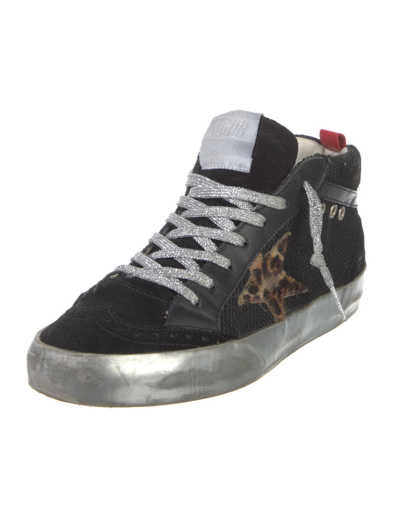Golden Goose Suede Animal Print Sneakers