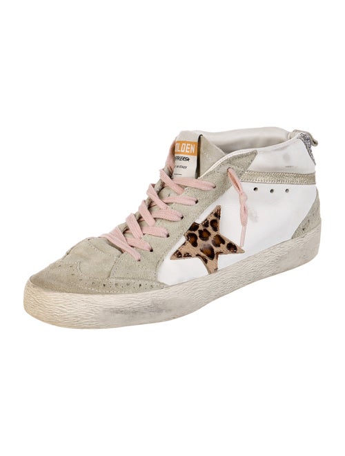 Golden Goose Suede Animal Print Sneakers