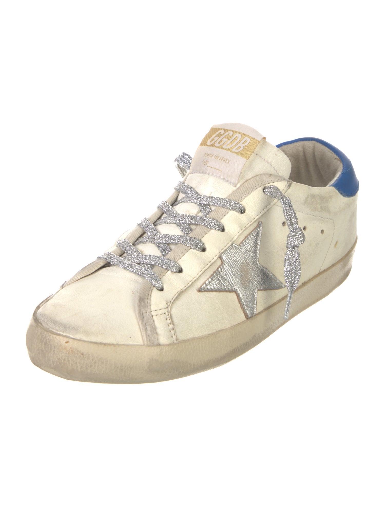 Golden Goose Leather Printed Sneakers