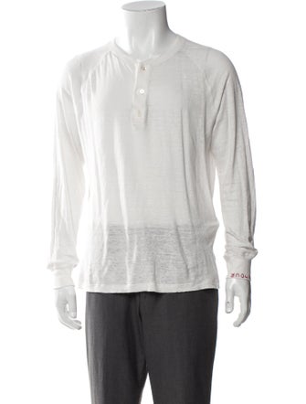 Golden Goose Linen Scoop Neck Henley