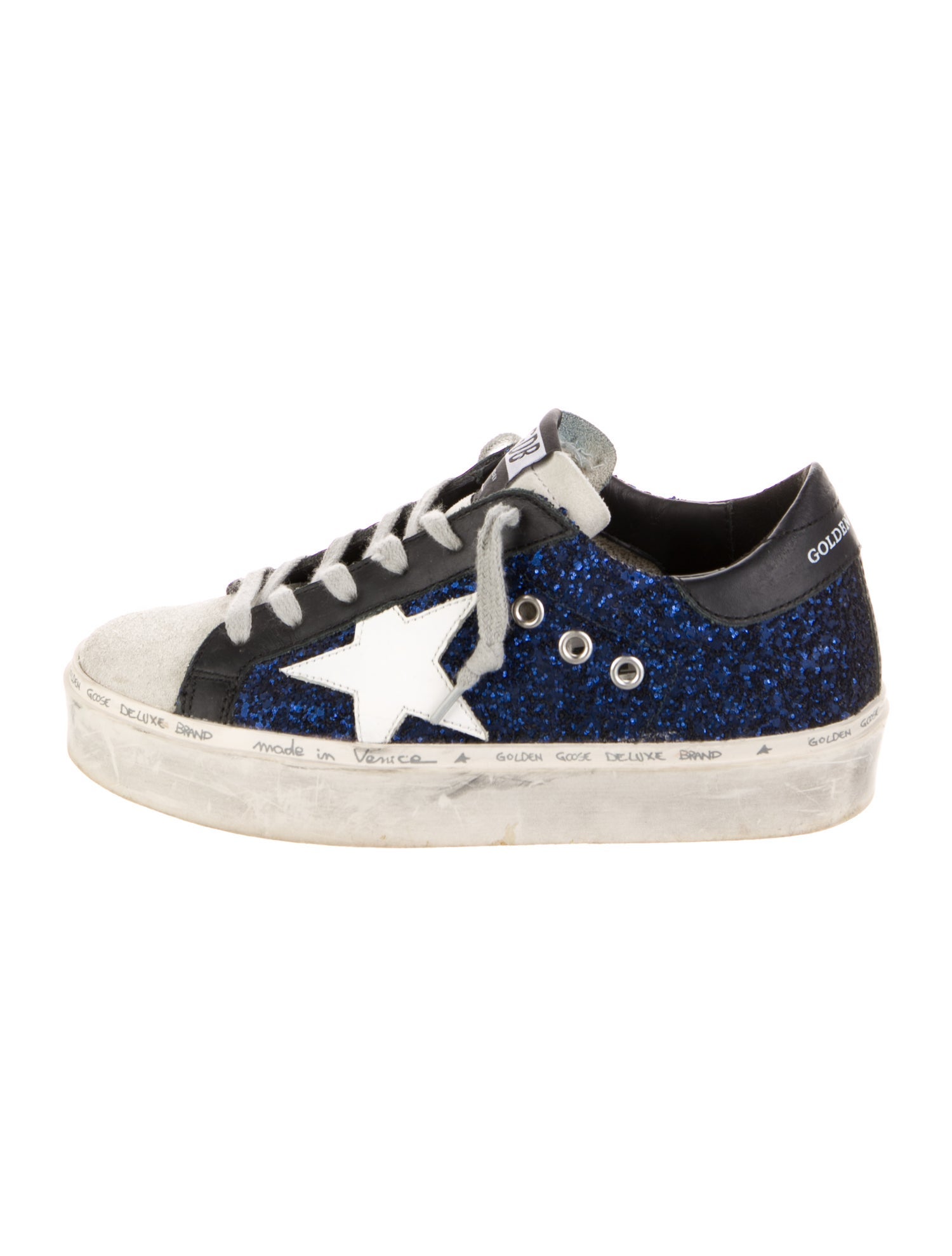 Golden Goose Glitter Printed Sneakers