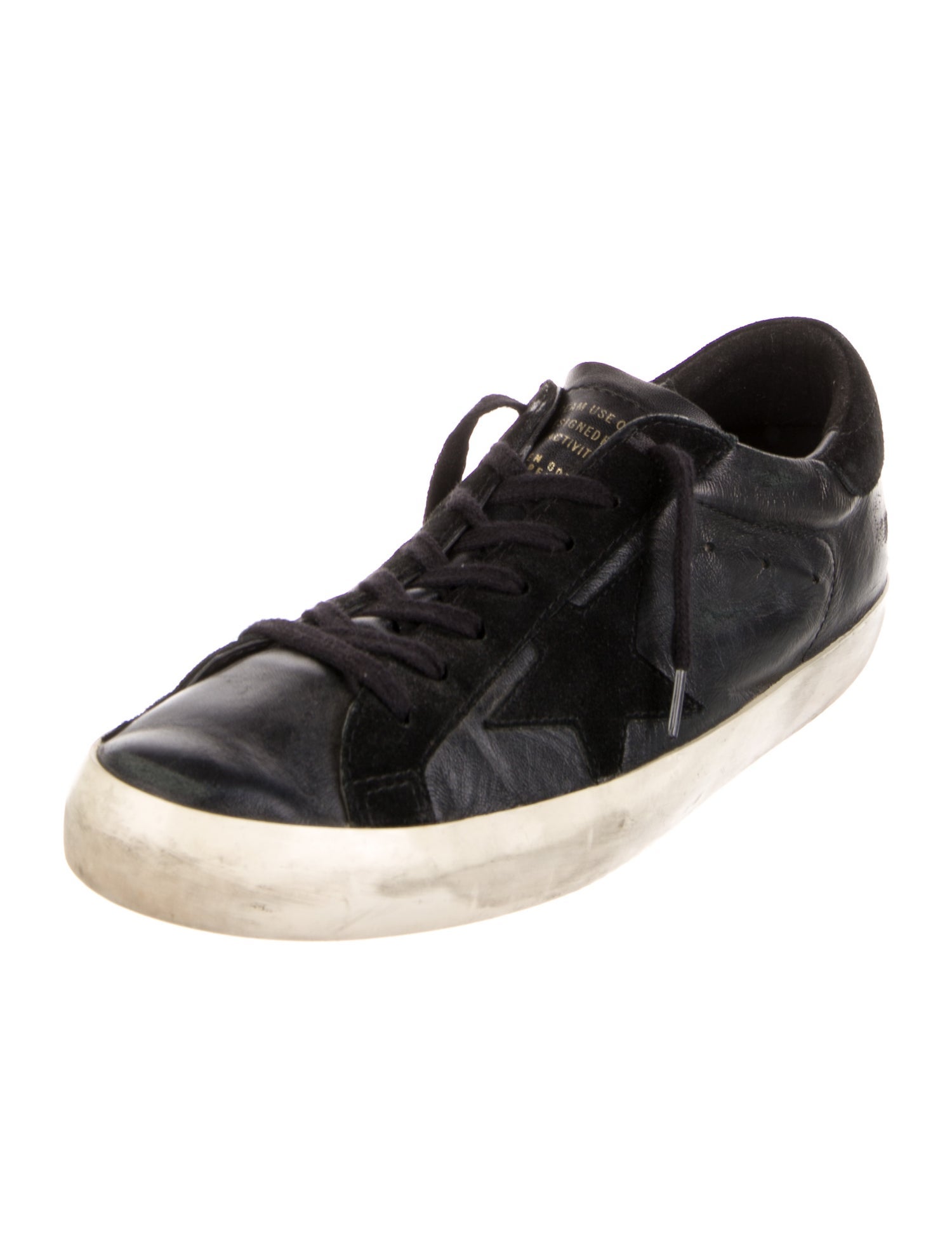 Golden Goose Leather Distressed Accents Sneakers