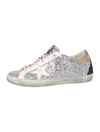 Golden Goose Glitter Distressed Accents Sneakers
