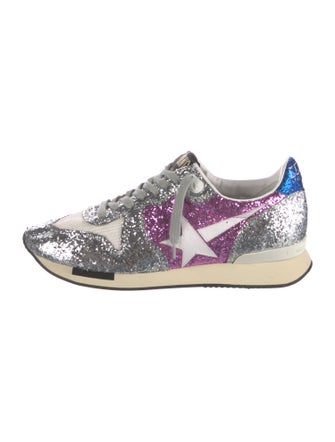 Golden Goose Glitter Colorblock Pattern Sneakers