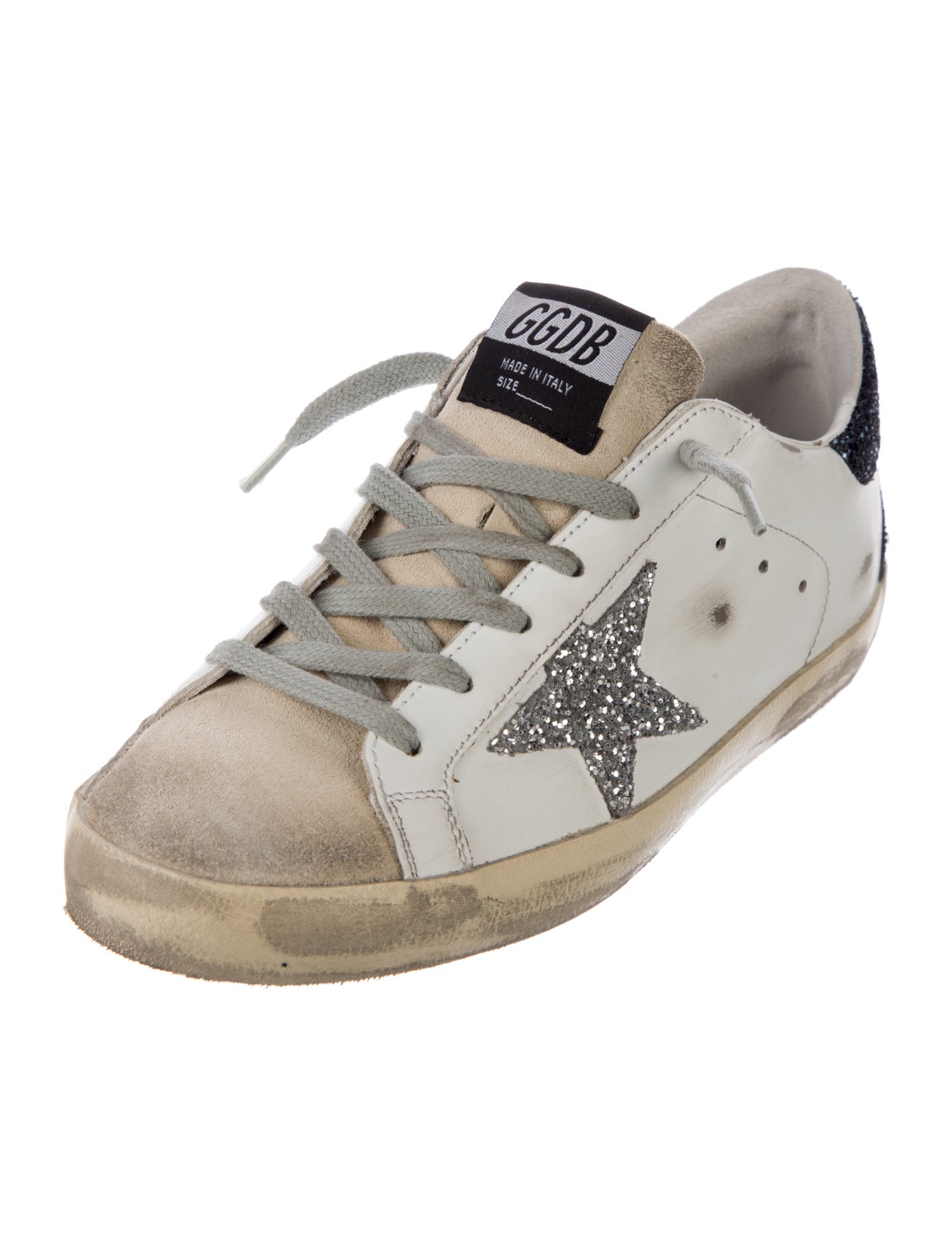 Golden Goose Leather Colorblock Pattern Sneakers
