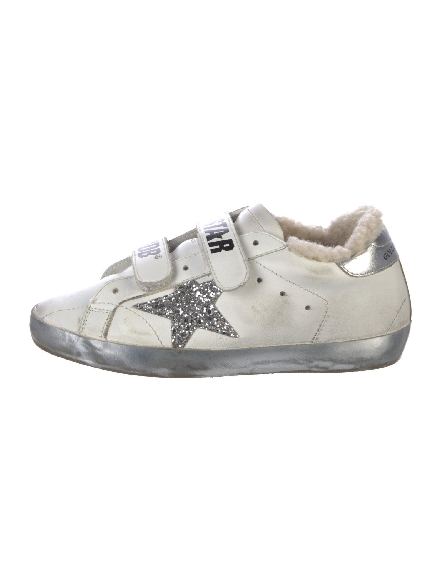 Golden Goose Leather Printed Sneakers