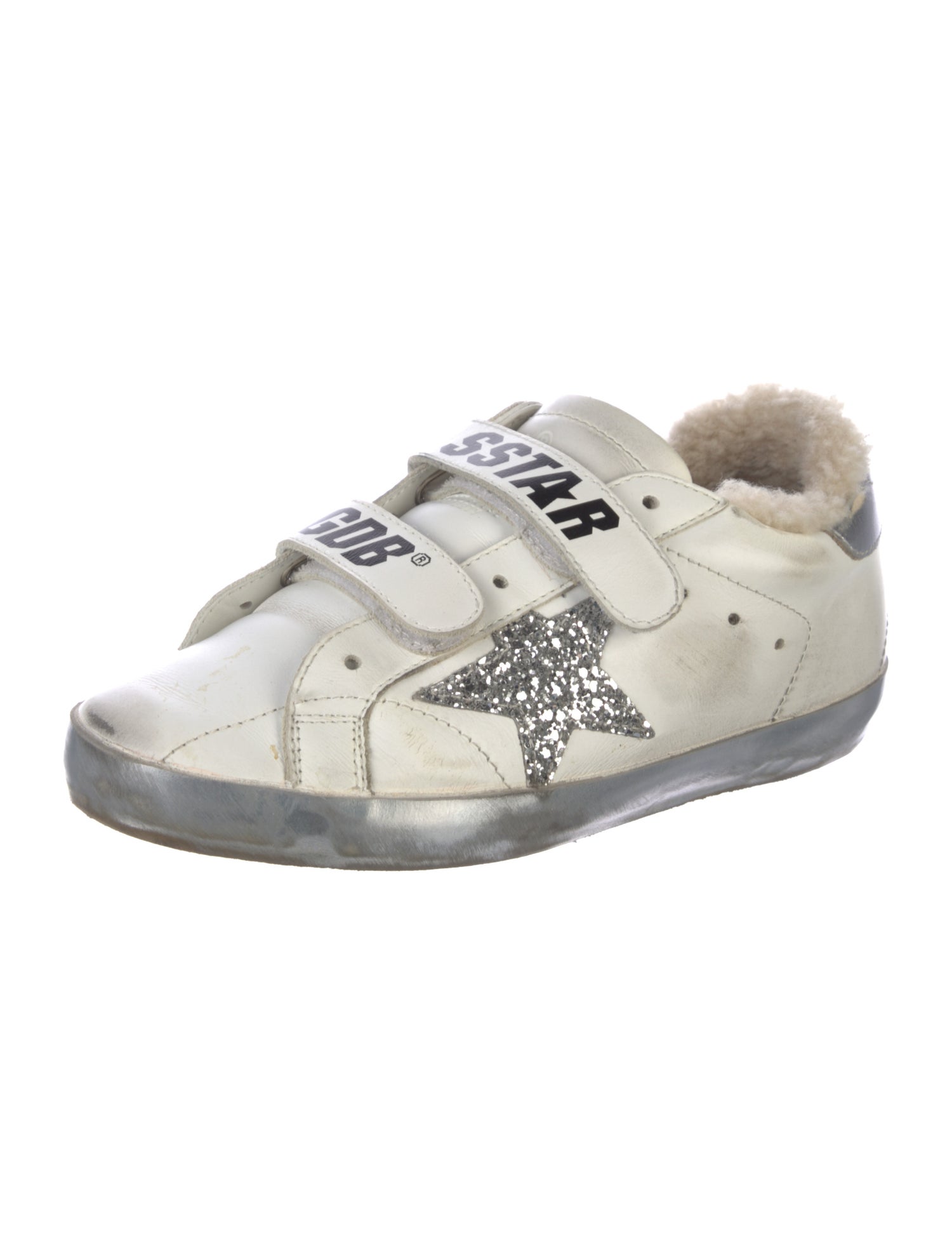 Golden Goose Leather Printed Sneakers
