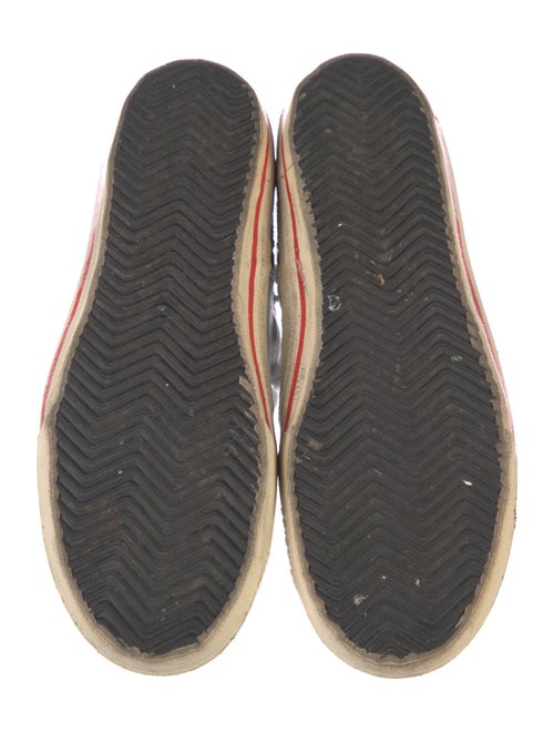 Golden Goose Leather Printed Sneakers