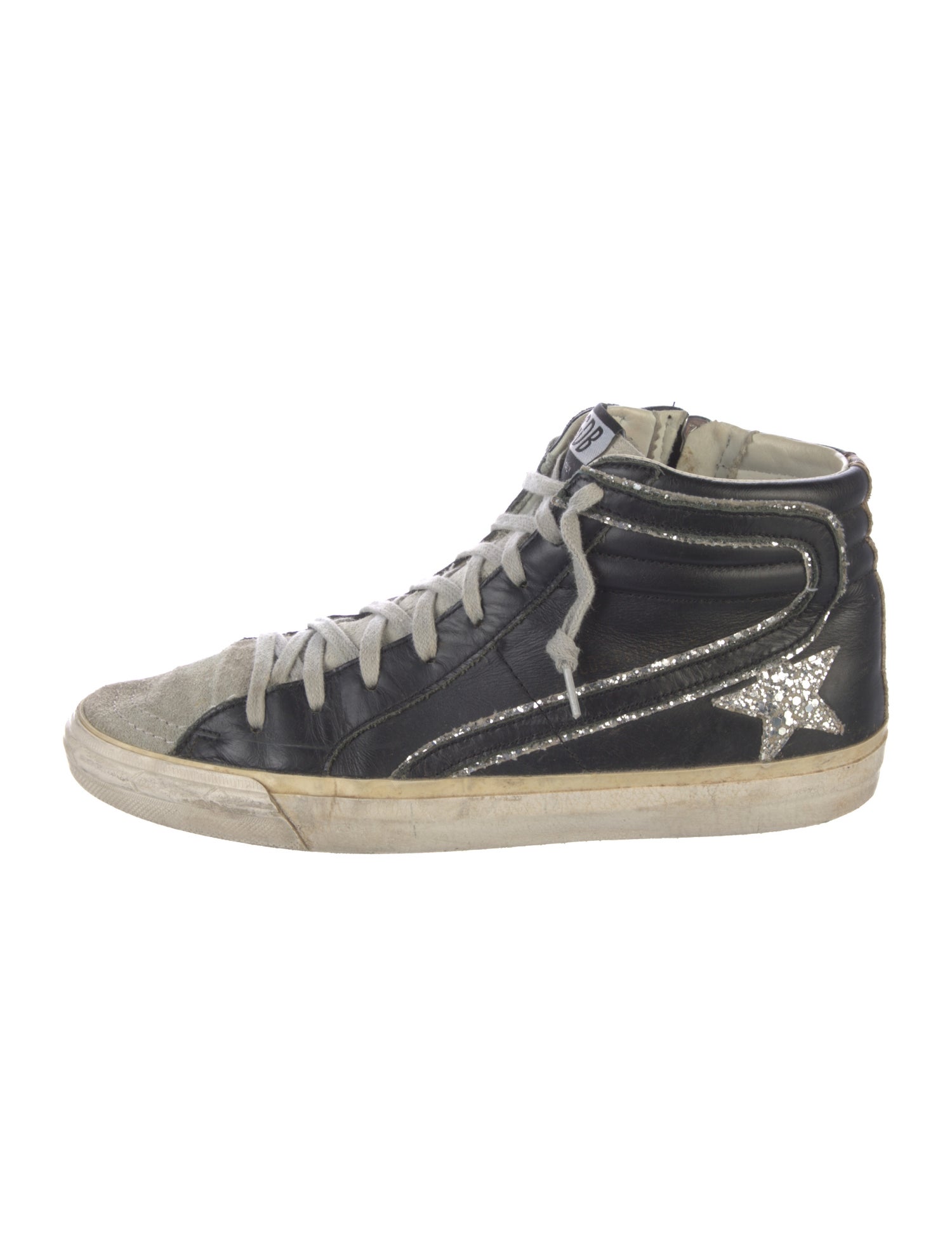 Golden Goose Leather Printed Sneakers