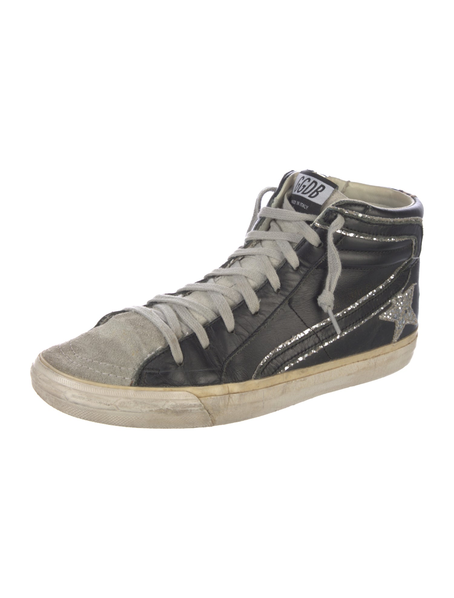 Golden Goose Leather Printed Sneakers