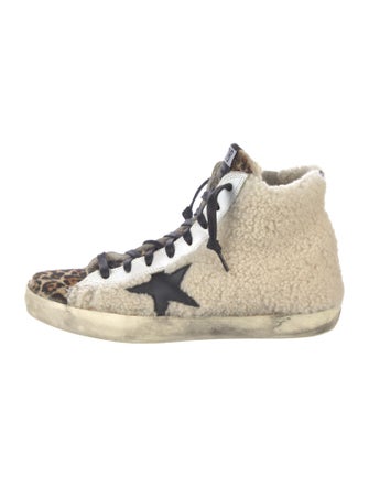 Golden Goose Shearling Printed Sneakers