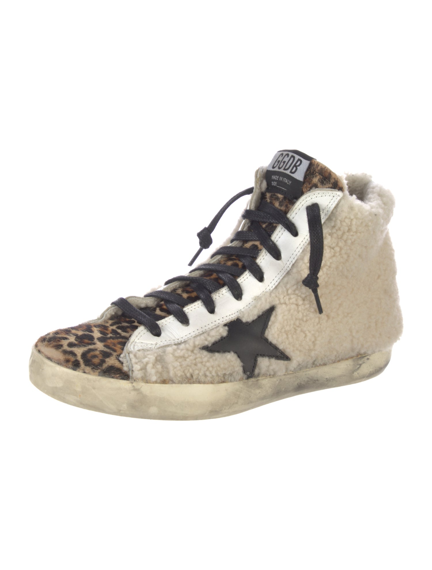Golden Goose Shearling Printed Sneakers