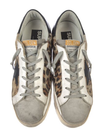 Golden Goose Ponyhair Animal Print Sneakers