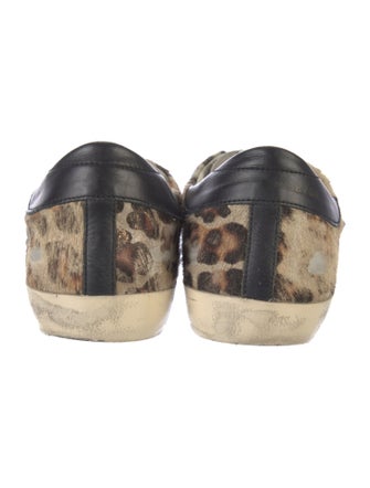 Golden Goose Ponyhair Animal Print Sneakers