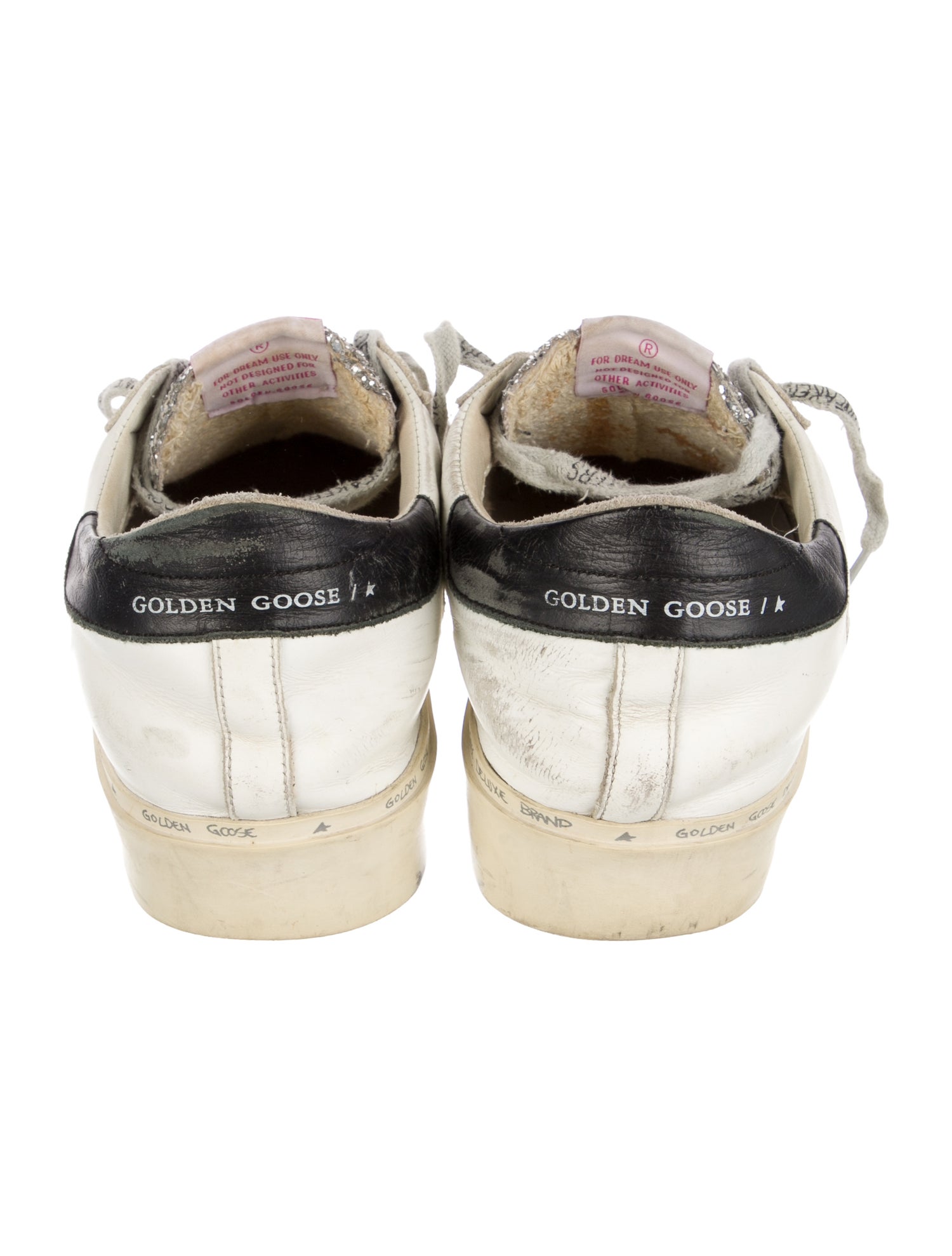 Golden Goose Faux Pearl Accents Leather Sneakers