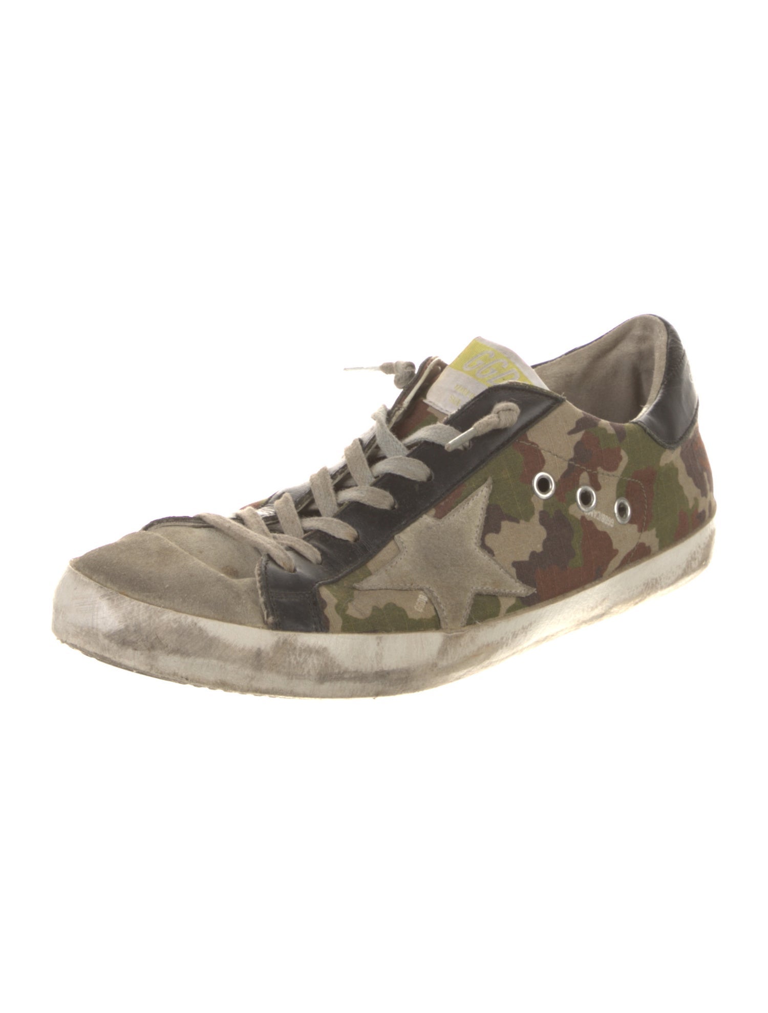 Golden Goose Printed Distressed Accents Sneakers