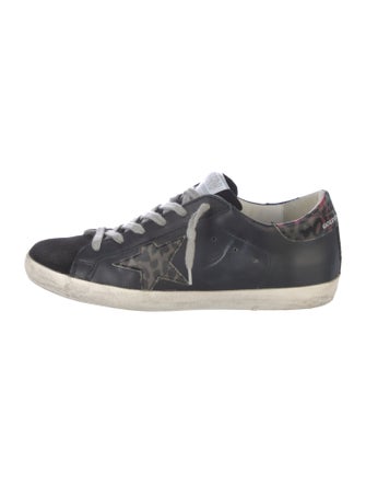 Golden Goose Leather Printed Sneakers