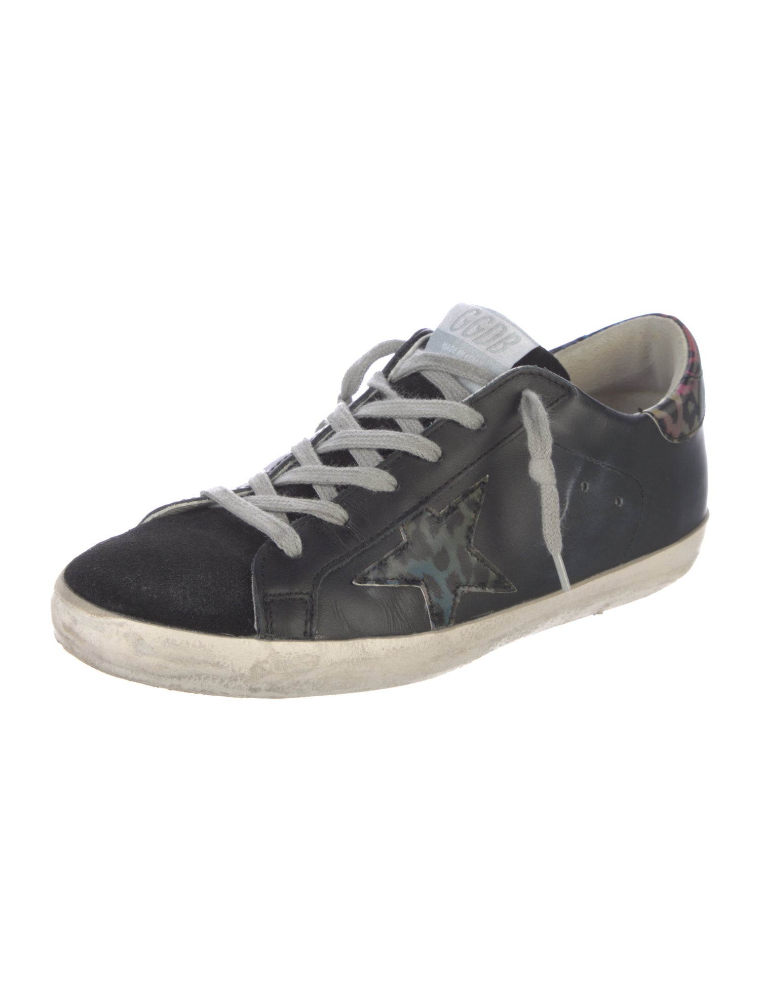 Golden Goose Leather Printed Sneakers