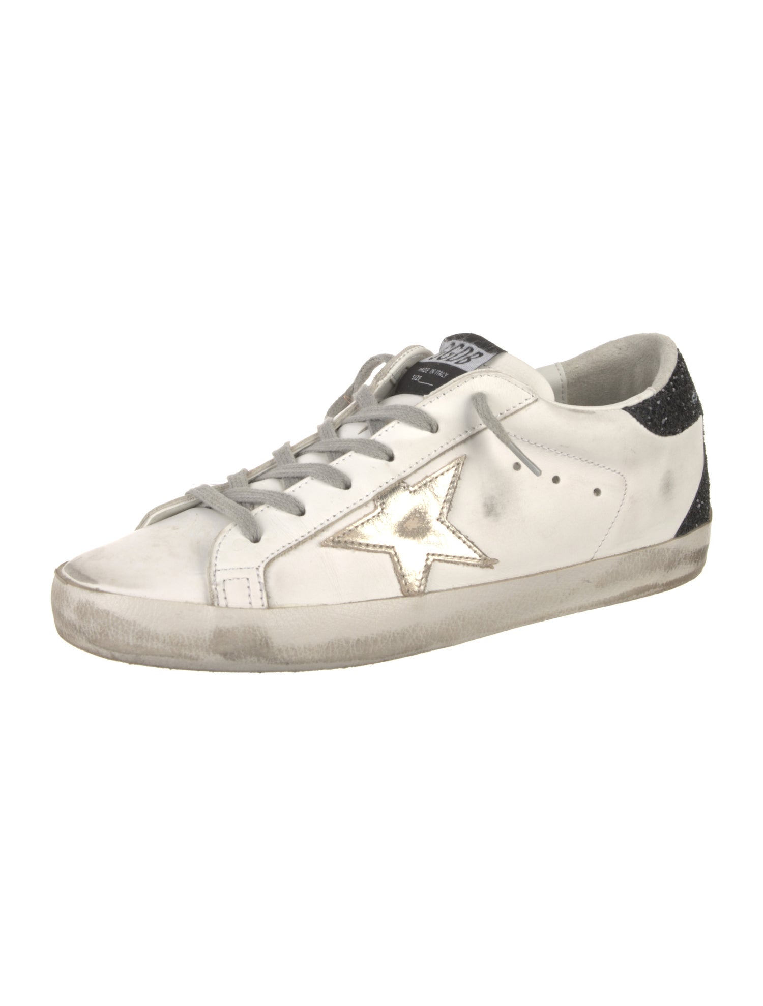 Golden Goose Leather Printed Sneakers
