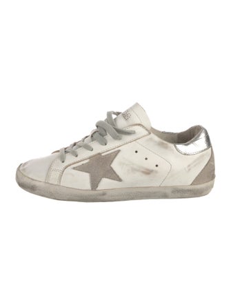 Golden Goose Leather Distressed Accents Sneakers