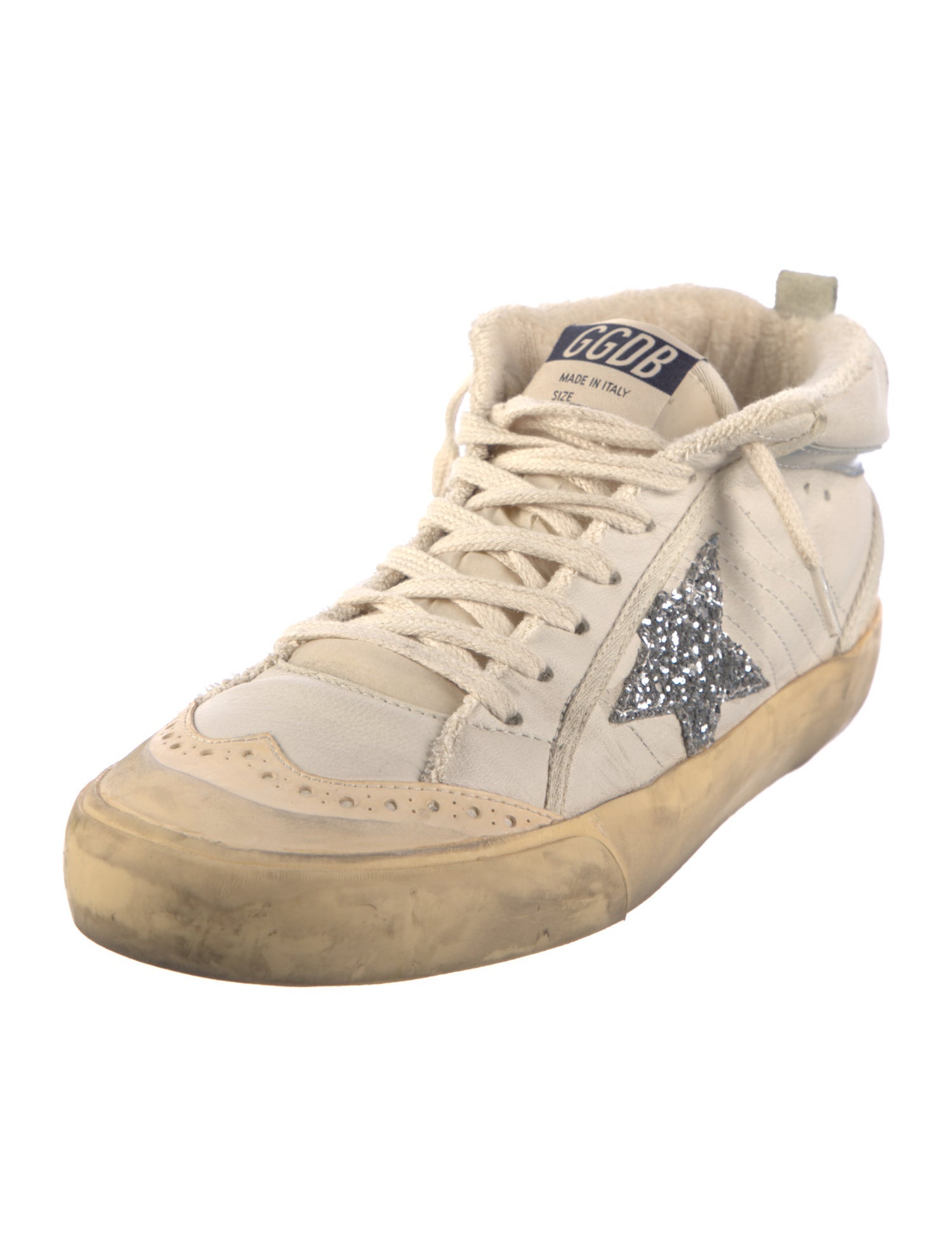 Golden Goose Leather Printed Sneakers