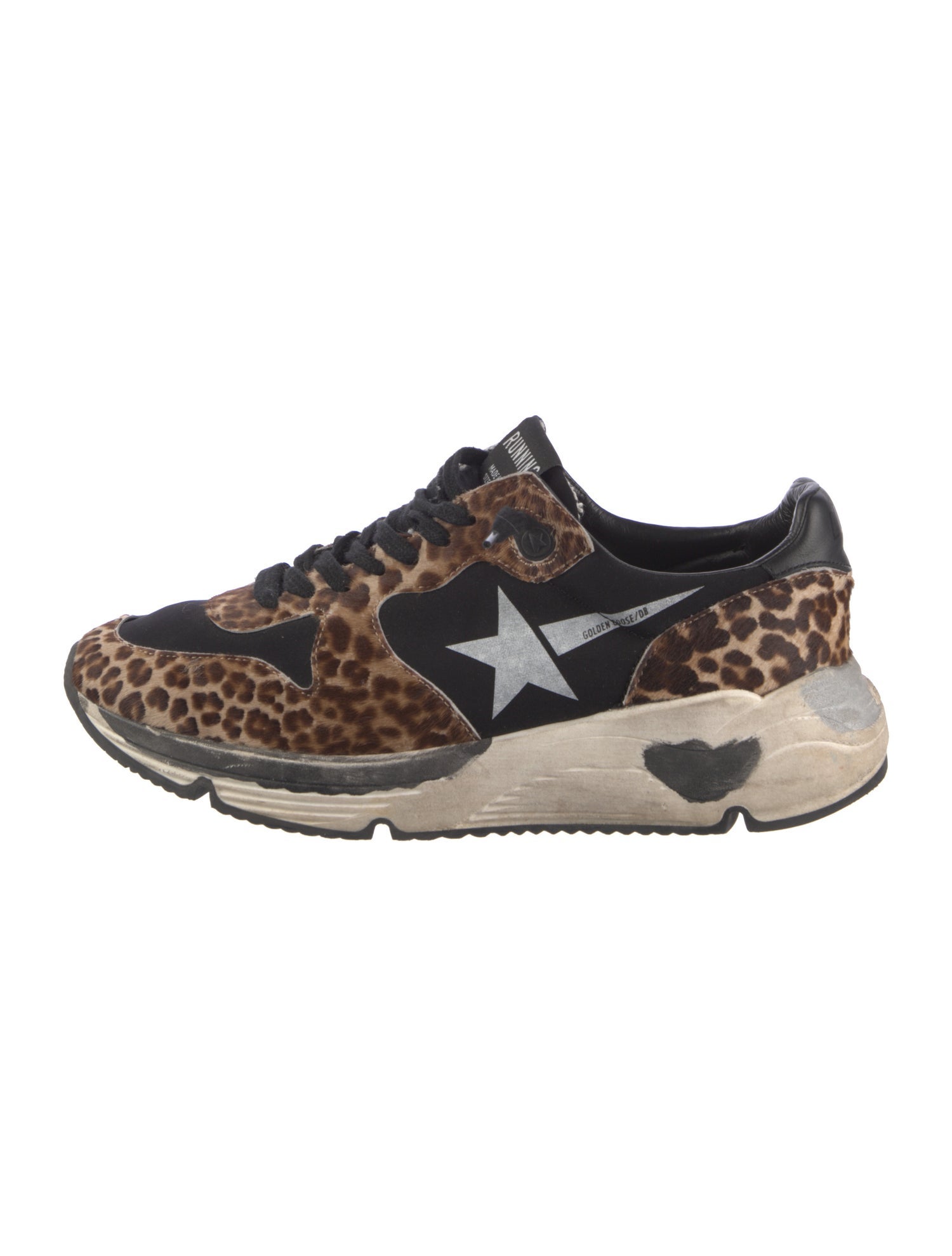 Golden Goose Ponyhair Animal Print Sneakers