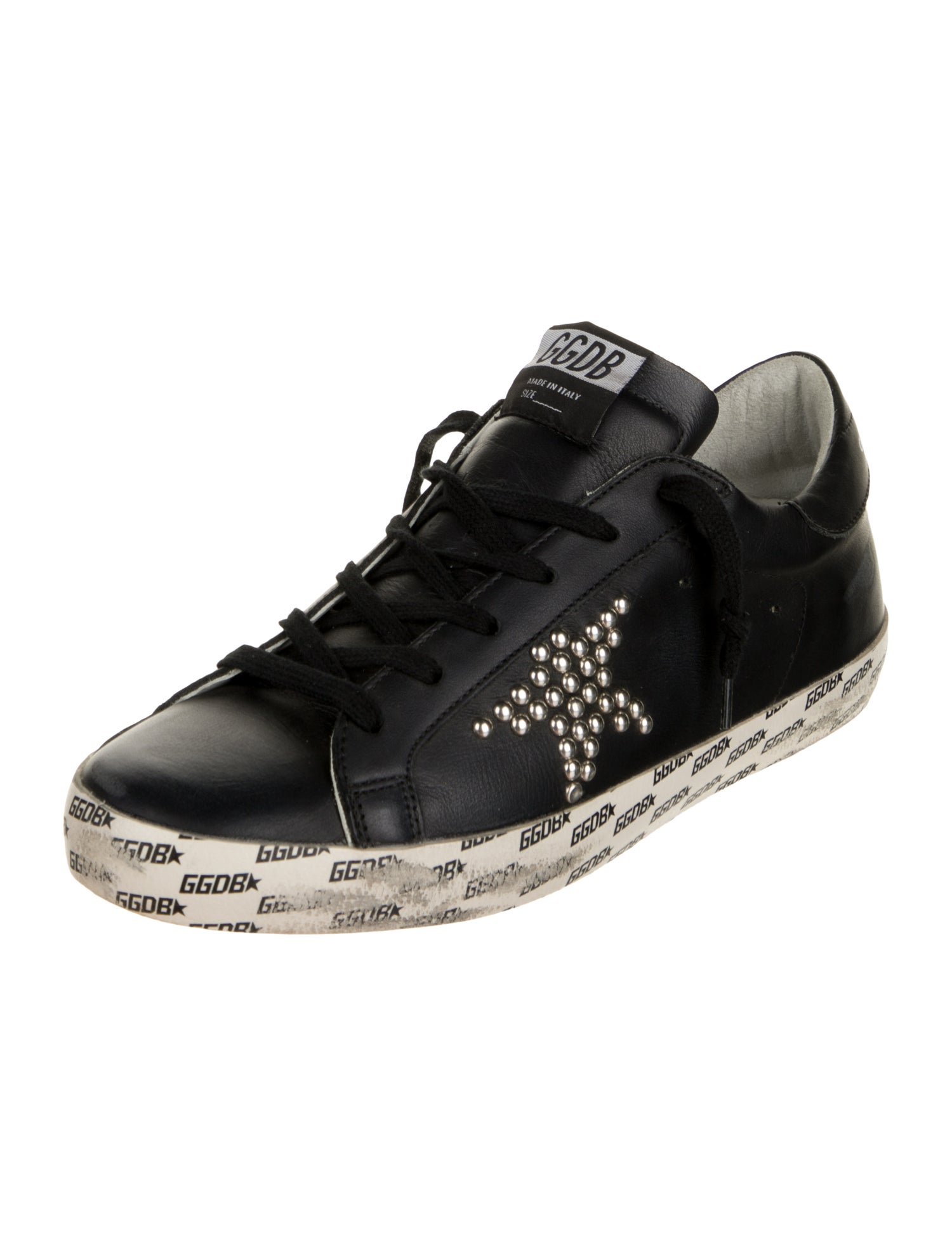 Golden Goose Leather Distressed Accents Sneakers