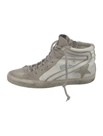 Golden Goose Leather Colorblock Pattern Sneakers