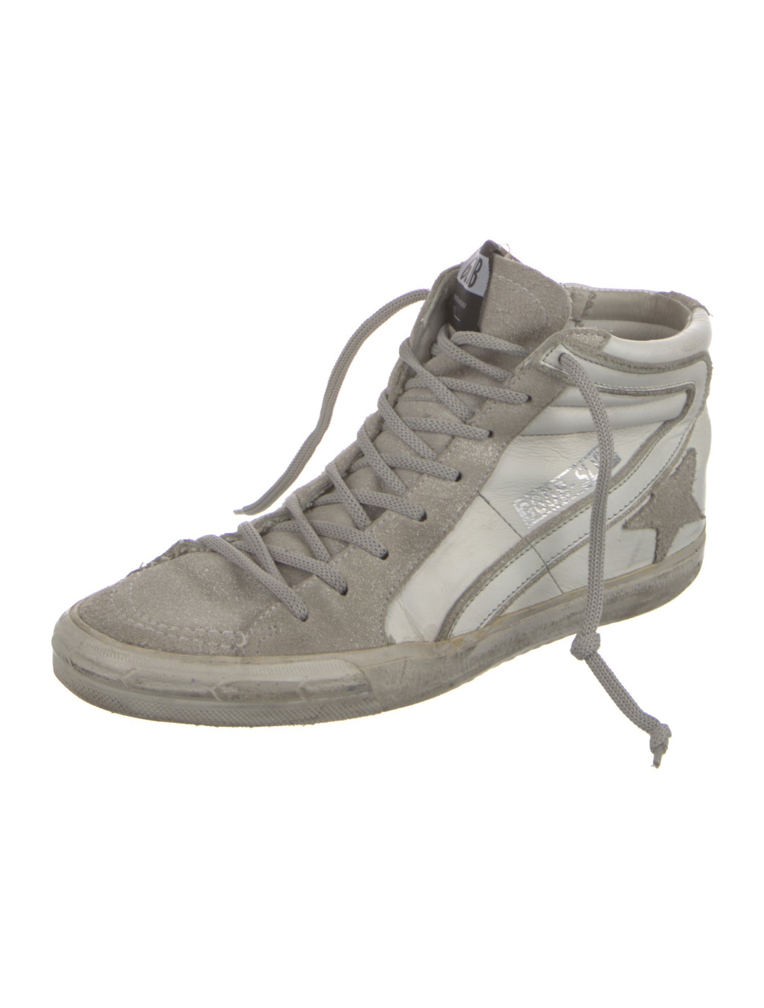 Golden Goose Leather Colorblock Pattern Sneakers
