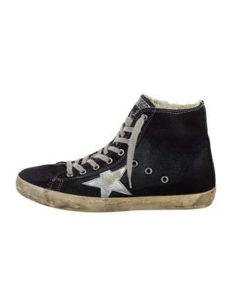 Golden Goose Denim Printed Sneakers