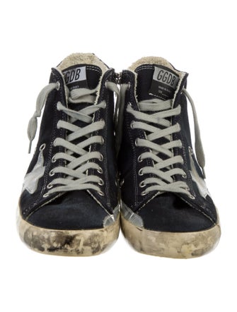 Golden Goose Denim Printed Sneakers