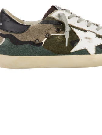 Golden Goose Canvas Printed Sneakers