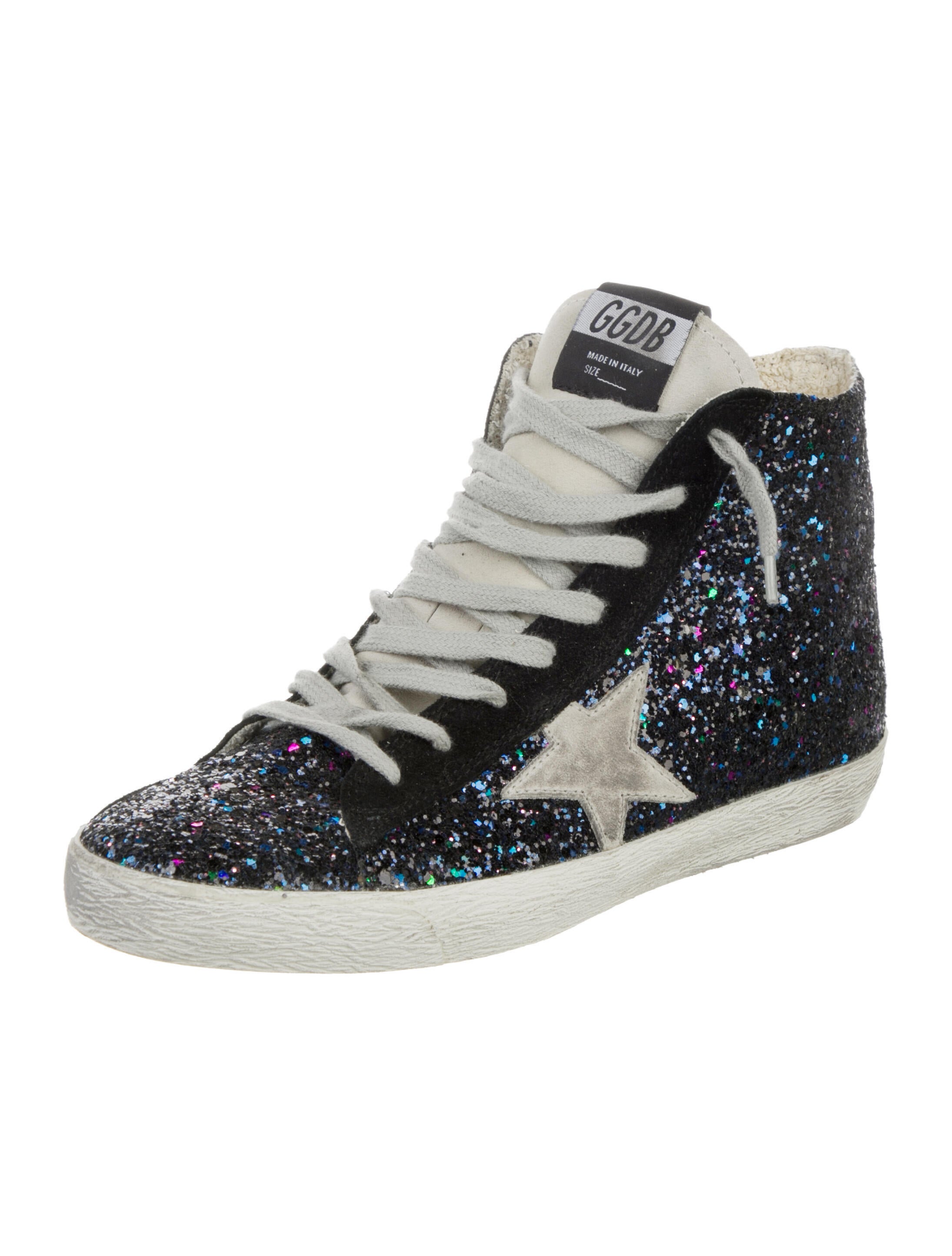 Golden Goose Glitter Colorblock Pattern Sneakers