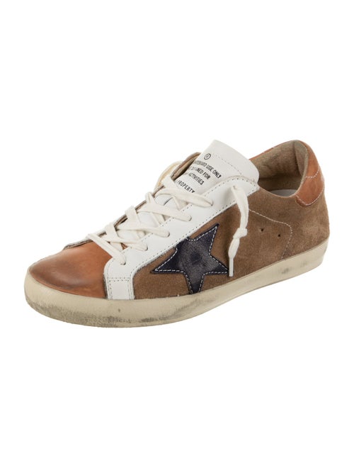 Golden Goose Suede Colorblock Pattern Sneakers