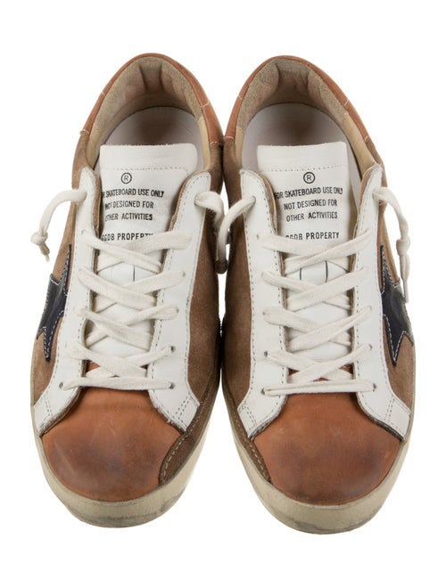 Golden Goose Suede Colorblock Pattern Sneakers