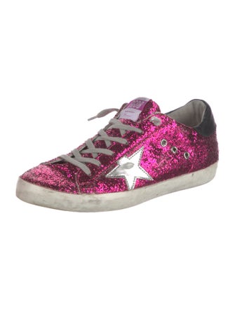 Golden Goose Glitter Printed Sneakers