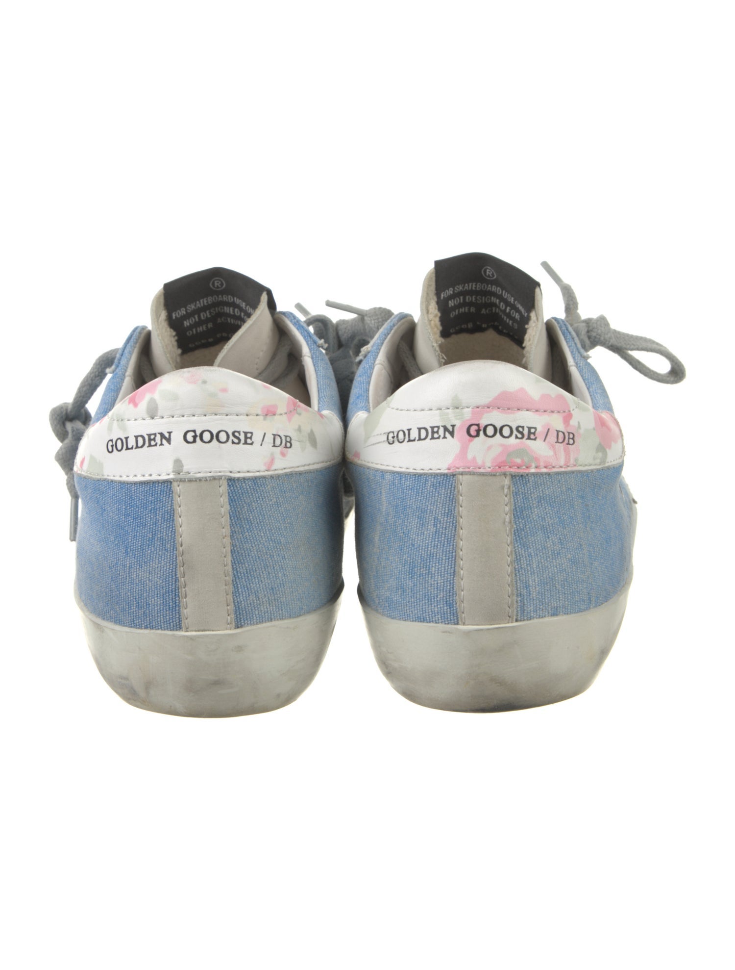 Golden Goose Denim Colorblock Pattern Sneakers