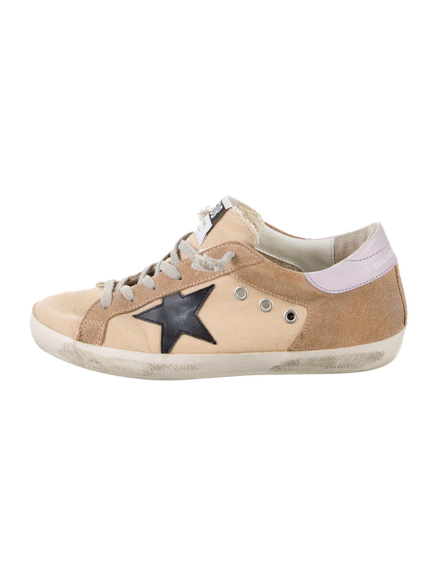Golden Goose Canvas Distressed Accents Sneakers