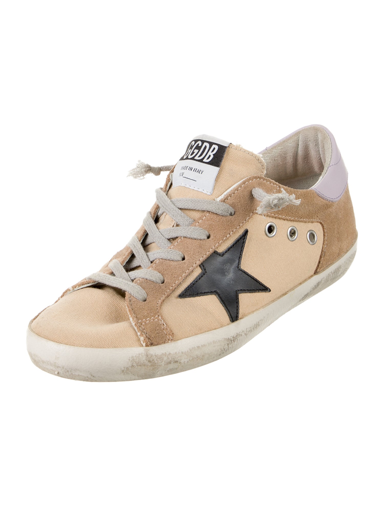 Golden Goose Canvas Distressed Accents Sneakers