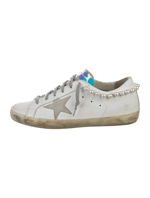 Golden Goose Leather Beaded Accents Sneakers
