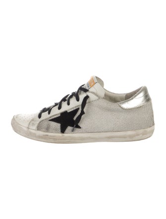 Golden Goose Printed Distressed Accents Sneakers
