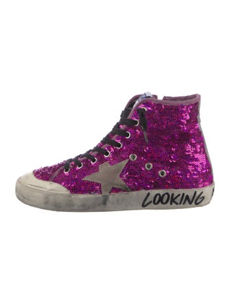 Golden Goose Sequins Printed Sneakers